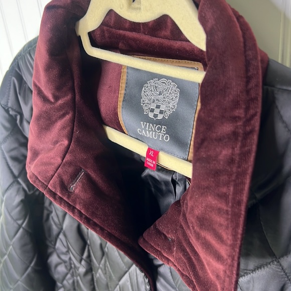 Vince Camuto Black Quilted Button Up Jacket Size Extra Large - Picture 5 of 15